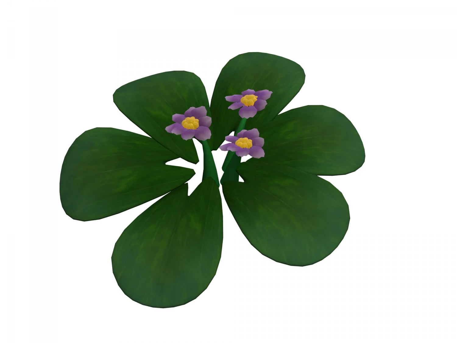 cartoon plant - clover 3D Model .c4d .max .obj .3ds .fbx .stl .blend