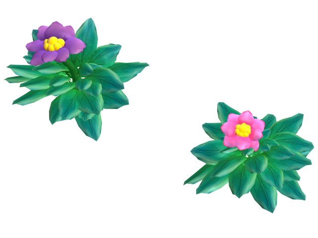 cartoon plant - small plant Modelo 3D .c4d .max .obj .3ds .fbx .stl .blend 