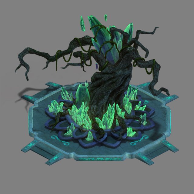 thunderbolt - crystal tree Modelo 3D .c4d .max .obj .3ds .fbx .stl .blend 