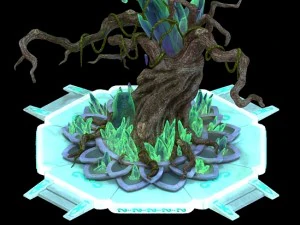thunderbolt - crystal tree 3D Model