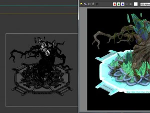 thunderbolt - crystal tree 3D Model
