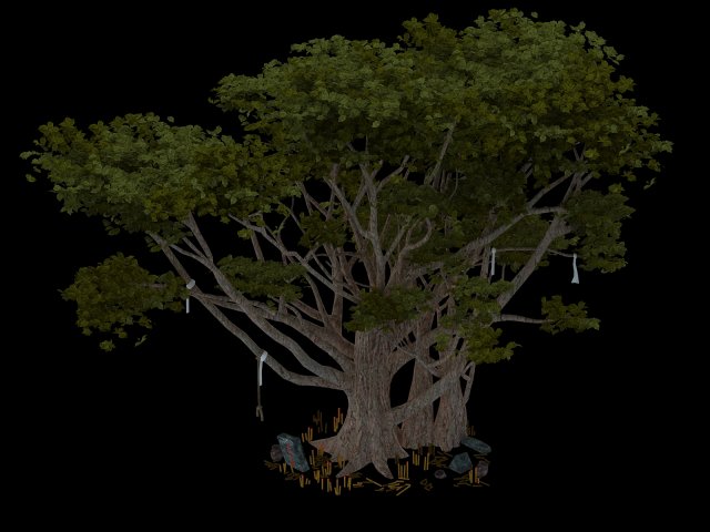 maya forest - big tree 043 3D 모델 .c4d .max .obj .3ds .fbx .stl .blend 