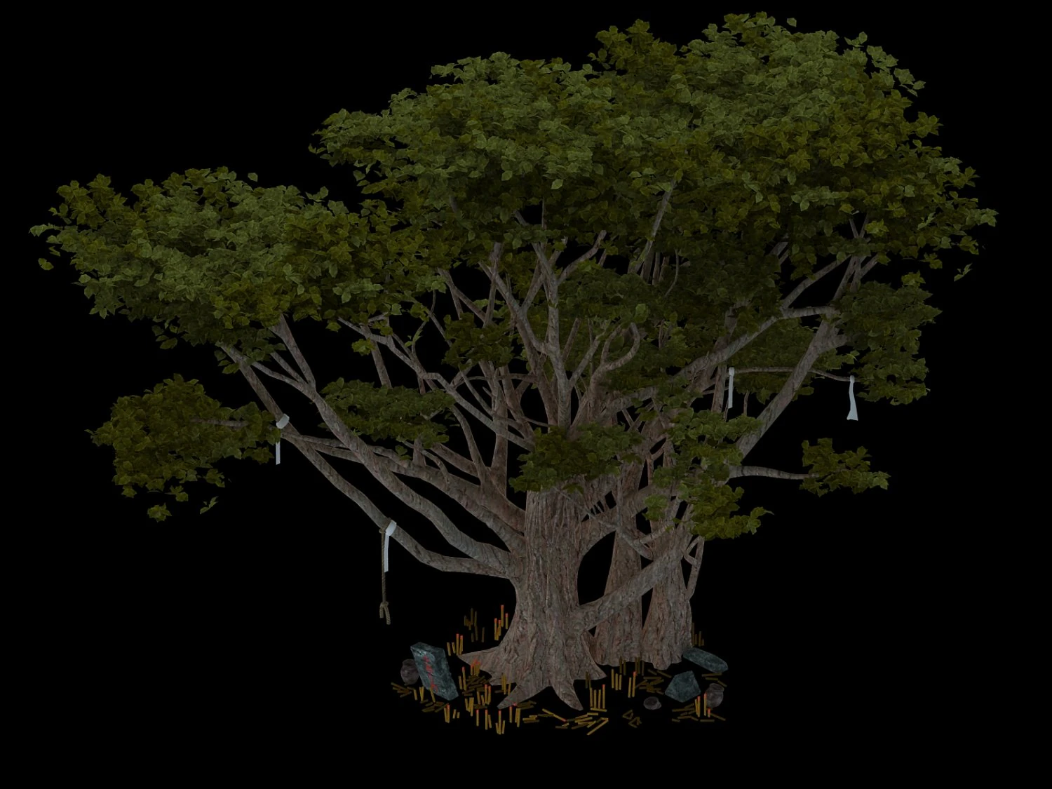 maya forest - big tree 043 3D Model .c4d .max .obj .3ds .fbx .stl .blend 