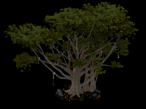maya forest - big tree 043 3D Model