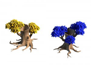 mount cliffs - broken trees 3D मॉडल