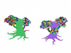 mount cliffs - broken trees 3D Model