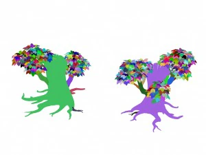 माउंट चट्टानें - टूटे हुए पेड़ 3D मॉडल