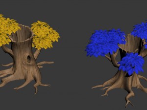 mount cliffs - broken trees 3D Model