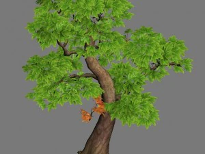 mount cliff - tree 03 3D Model