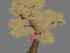 mount cliff - tree 03 3D मॉडल