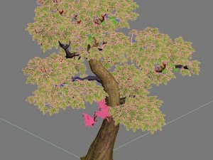mount cliff - tree 03 3D Model
