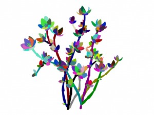 mount cliff - small plant 01 Model 3D