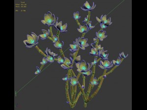 mount cliff - small plant 01 Model 3D