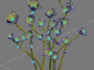 mount cliff - small plant 02 3D Model