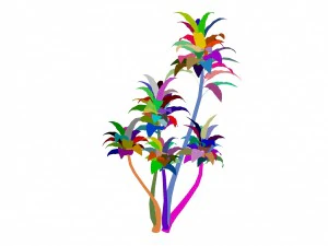 mount cliff - small plant 03 3D Model