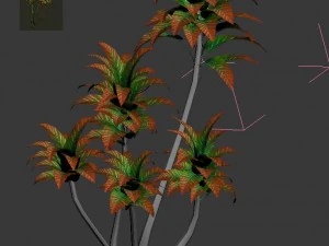 mount cliff - small plant 03 3D Model