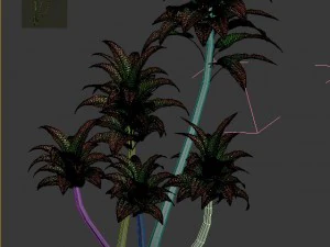 mount cliff - small plant 03 3D Model