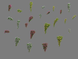 daughter village - hanging flowers Modèle 3D