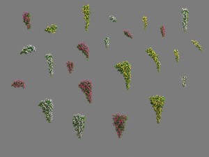 daughter village - hanging flowers 3D Model