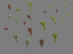 daughter village - hanging flowers 3D Model