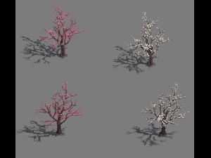 daughter village - plum tree 3D Model