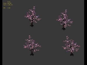 daughter village - plum tree Modello 3D
