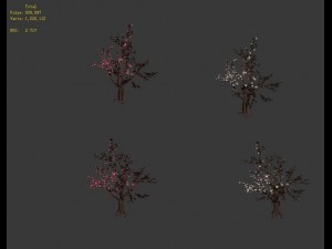 daughter village - plum tree Modello 3D