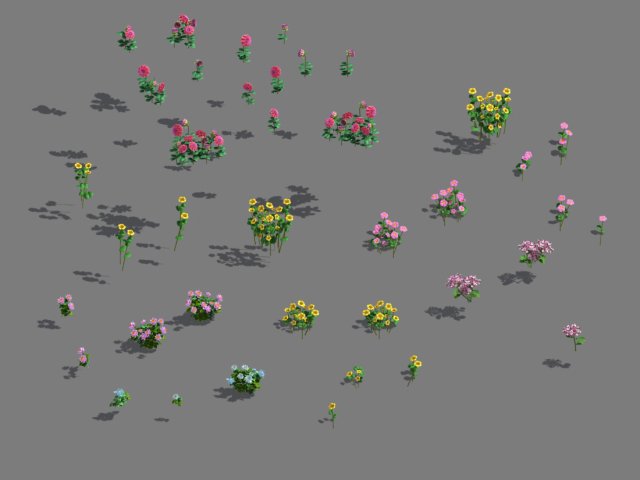 daughter village - plant flowers 3D मॉडल .c4d .max .obj .3ds .fbx .stl .blend 