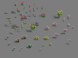 बेटी गांव - फूल लगाओ 3D मॉडल