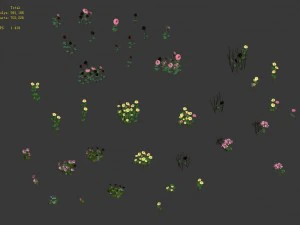 daughter village - plant flowers 3D Model