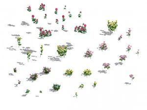 daughter village - plant flowers 3D Model
