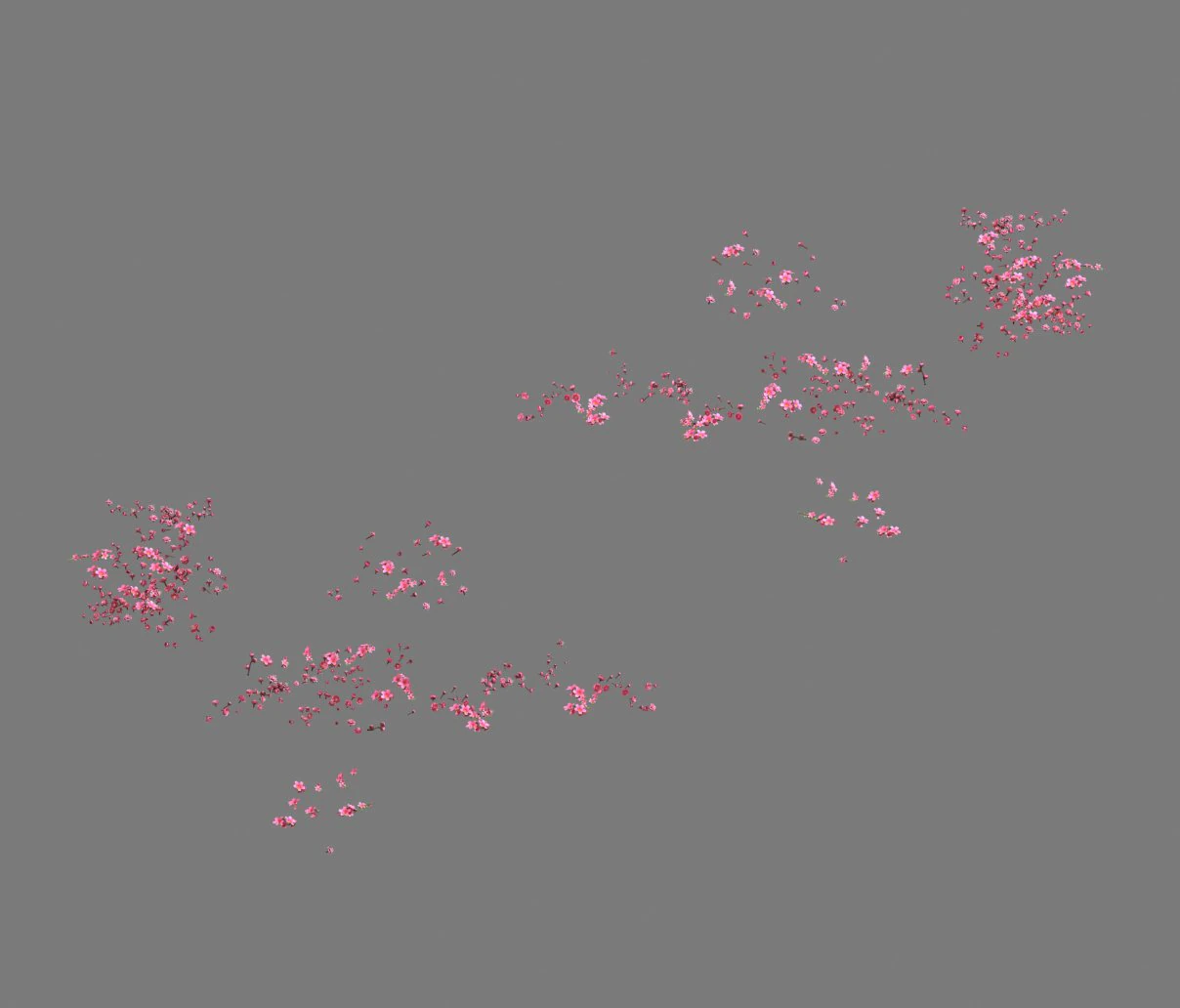 daughter village plant - falling peach 01 3D Model .c4d .max .obj .3ds .fbx .stl .blend 