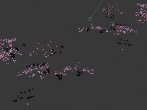 daughter village plant - falling peach 01 3D Модель