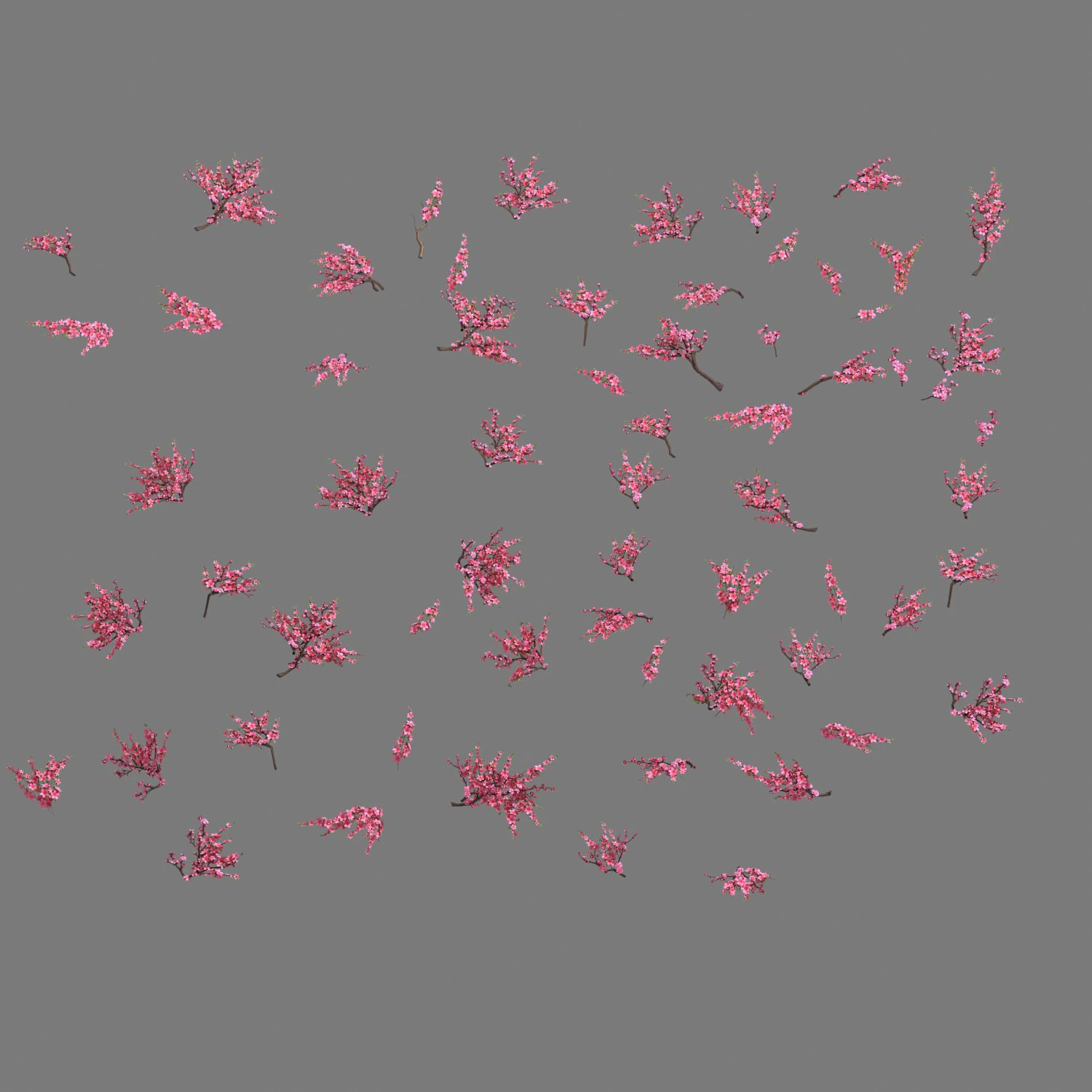 daughter village plants - peach branches 3D Model .c4d .max .obj .3ds .fbx .stl .blend 