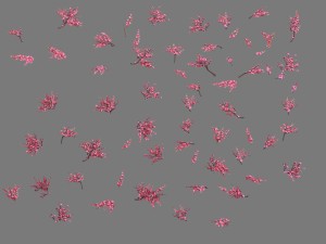 daughter village plants - peach branches 3Dモデル