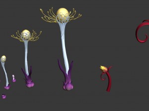 forest - strange plants 3D 模型