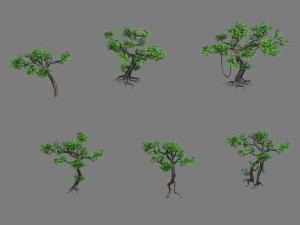 lion camel - mountain cliff plant 02 3D मॉडल