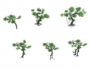 lion camel - mountain cliff plant 02 3D Model