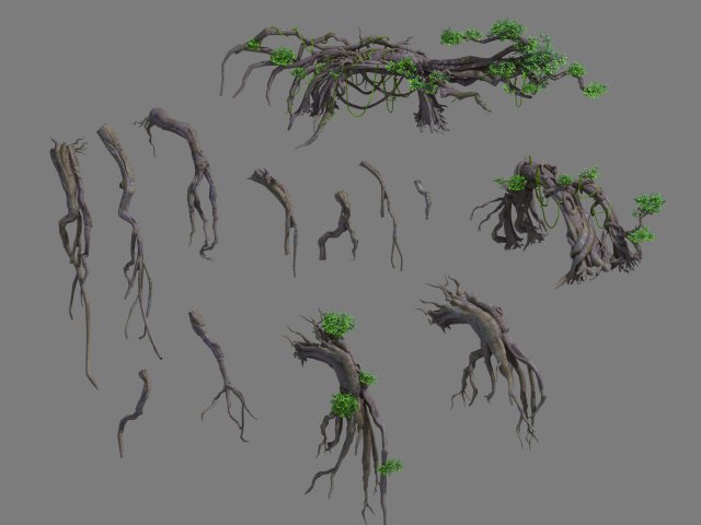 lion camel - mountain cliff plant 03 3D Модель .c4d .max .obj .3ds .fbx .stl .blend 