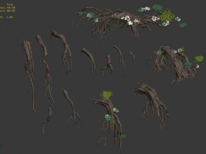 lion camel - mountain cliff plant 03 3D Модель