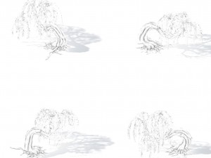 peach blossom island - plant - willow 01 Modelo 3D