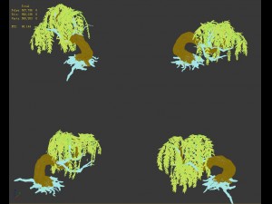 peach blossom island - plant - willow 01 Modelo 3D