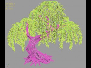 peach blossom island - plant - willow 02 3D Model