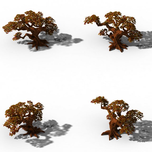 peach blossom island - plant - tree 05 3Dモデル .c4d .max .obj .3ds .fbx .stl .blend 