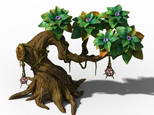 peach blossom island - plant - tree 01 3D मॉडल