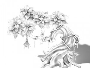 peach blossom island - plant - tree 01 3D 모델