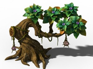 peach blossom island - plant - tree 01 3D 모델