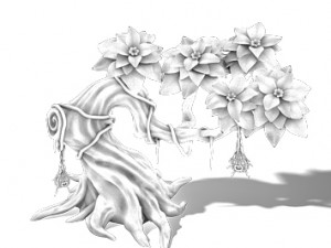 peach blossom island - plant - tree 01 3D 모델