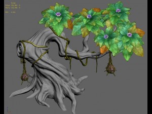 peach blossom island - plant - tree 01 3D 모델