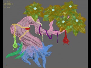 peach blossom island - plant - tree 01 3D 모델
